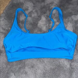 Women's Blue Cutout Bikini Top